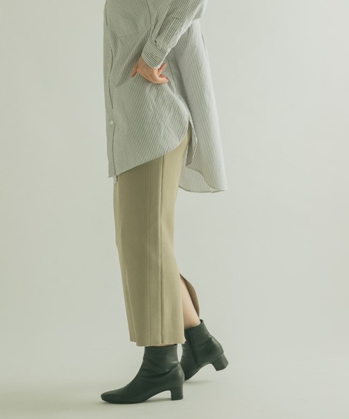 FORK&SPOON（フォークアンドスプーン）の「FORK&SPOON　リブニットスカート（スカート・レディース・ブラック/ベージュ/グリーン・1/2）」の8枚目の写真