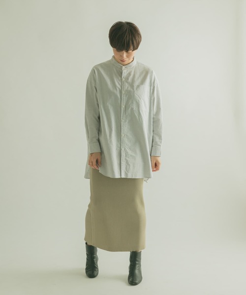 FORK&SPOON（フォークアンドスプーン）の「FORK&SPOON　リブニットスカート（スカート・レディース・ブラック/ベージュ/グリーン・1/2）」の10枚目の写真