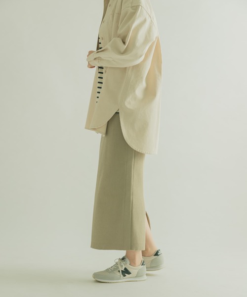 FORK&SPOON（フォークアンドスプーン）の「FORK&SPOON　リブニットスカート（スカート・レディース・ブラック/ベージュ/グリーン・1/2）」の12枚目の写真