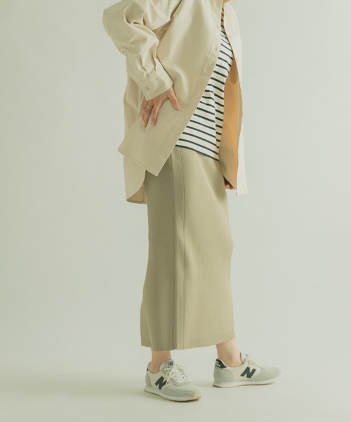 FORK&SPOON（フォークアンドスプーン）の「FORK&SPOON　リブニットスカート（スカート・レディース・ブラック/ベージュ/グリーン・1/2）」の13枚目の写真