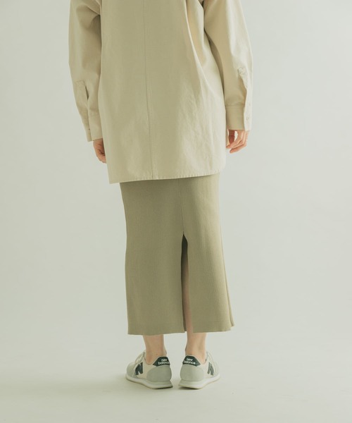 FORK&SPOON（フォークアンドスプーン）の「FORK&SPOON　リブニットスカート（スカート・レディース・ブラック/ベージュ/グリーン・1/2）」の15枚目の写真