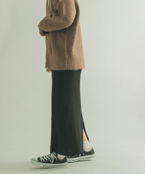 FORK&SPOON（フォークアンドスプーン）の「FORK&SPOON　リブニットスカート（スカート・レディース・ブラック/ベージュ/グリーン・1/2）」の19枚目の写真