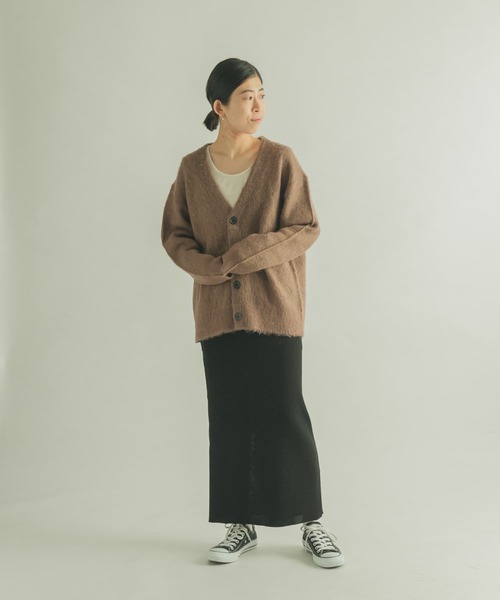 FORK&SPOON（フォークアンドスプーン）の「FORK&SPOON　リブニットスカート（スカート・レディース・ブラック/ベージュ/グリーン・1/2）」の20枚目の写真