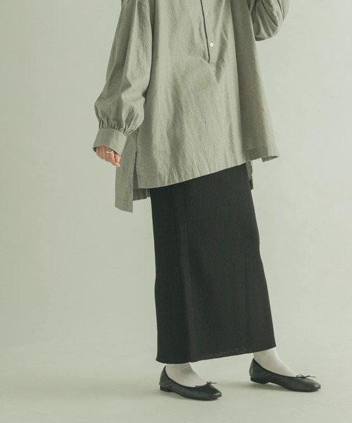 FORK&SPOON（フォークアンドスプーン）の「FORK&SPOON　リブニットスカート（スカート・レディース・ブラック/ベージュ/グリーン・1/2）」の22枚目の写真