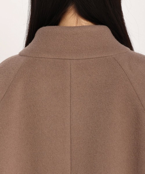 STRAWBERRY-FIELDS（ストロベリーフィールズ）の「【美人百花 2月号掲載】ライトショートビーバーⅡ　ウールショートコート（その他アウター・レディース・ライトベージュ/サックスブルー/モカ/ピンク・2）」の8枚目の写真