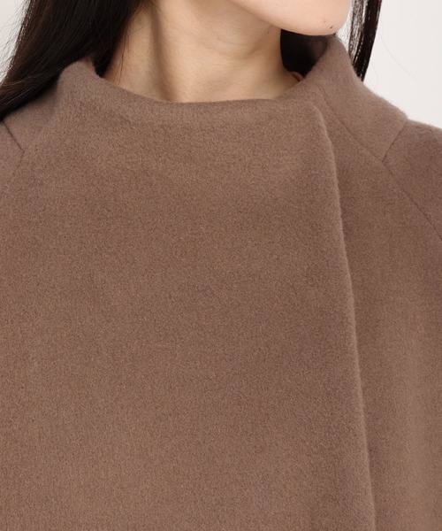 STRAWBERRY-FIELDS（ストロベリーフィールズ）の「【美人百花 2月号掲載】ライトショートビーバーⅡ　ウールショートコート（その他アウター・レディース・ライトベージュ/サックスブルー/モカ/ピンク・2）」の9枚目の写真