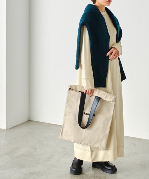 forksy.(フォルクシー)の「【forksy.】起毛カットリブステッチ配色ロングワンピース(ワンピース・レディース・アイボリー/ブラック/ネイビー・FREE)」の13枚目の写真