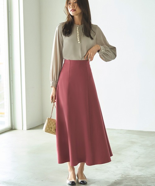 RUIRUE BOUTIQUE(ルイルエブティック)の「バックレースアップスカート(スカート・レディース・ピンク系その他/ライトベージュ/ブラック/ネイビー/ダークベージュ・マルチサイズ)」の14枚目の写真