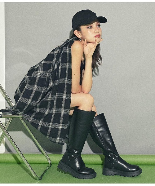 ANAP(アナップ)の「厚底ロングブーツ(ブーツ・レディース・ブラック・S/M/L)」の10枚目の写真