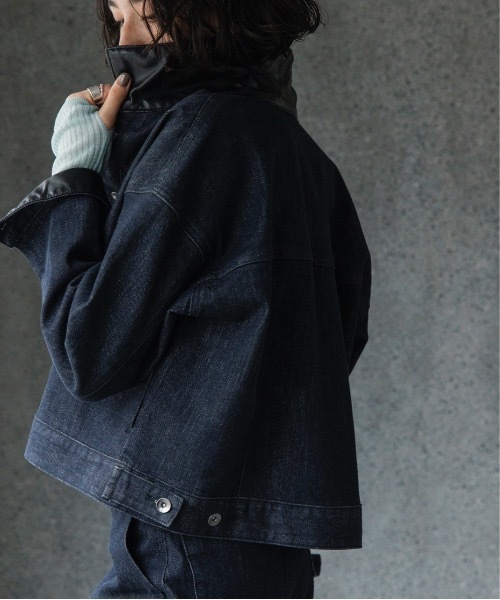 TENTO（テント）の「デニムショートジャケット（デニムジャケット・レディース・ネイビー・36/38）」の6枚目の写真