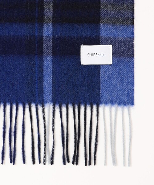 SHIPS any(シップス エニィ)の「SHIPS any: チェック ウール ストール 22FW◇(ストール/ショール・メンズ・ブラック/ネイビー/オフホワイト・ONE SIZE)」の15枚目の写真