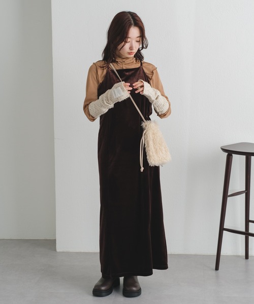 Kastane（カスタネ）の「ハイネックストレッチインナー（Tシャツ/カットソー・レディース・サックスブルー/アイボリー/ブラウン/ピンク・FREE）」の11枚目の写真