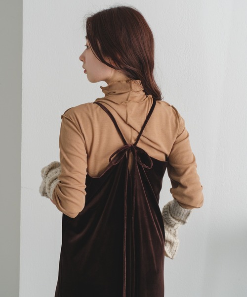 Kastane（カスタネ）の「ハイネックストレッチインナー（Tシャツ/カットソー・レディース・サックスブルー/アイボリー/ブラウン/ピンク・FREE）」の20枚目の写真