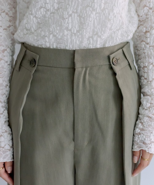 PUAL CE CIN（ピュアルセシン）の「【Du noir】デザインタックパンツ（その他パンツ・レディース・カーキ/ブラック・FREE）」の10枚目の写真