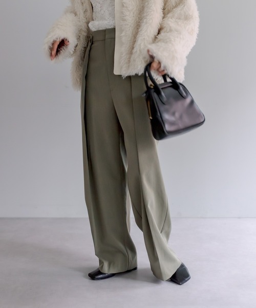 PUAL CE CIN（ピュアルセシン）の「【Du noir】デザインタックパンツ（その他パンツ・レディース・カーキ/ブラック・FREE）」の14枚目の写真