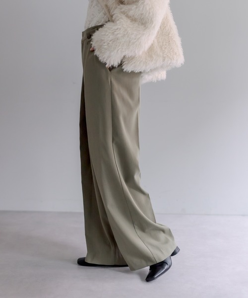 PUAL CE CIN（ピュアルセシン）の「【Du noir】デザインタックパンツ（その他パンツ・レディース・カーキ/ブラック・FREE）」の15枚目の写真