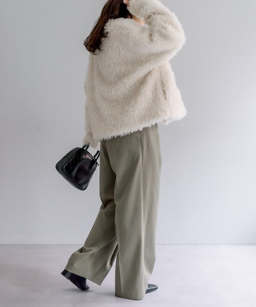 PUAL CE CIN（ピュアルセシン）の「【Du noir】デザインタックパンツ（その他パンツ・レディース・カーキ/ブラック・FREE）」の18枚目の写真