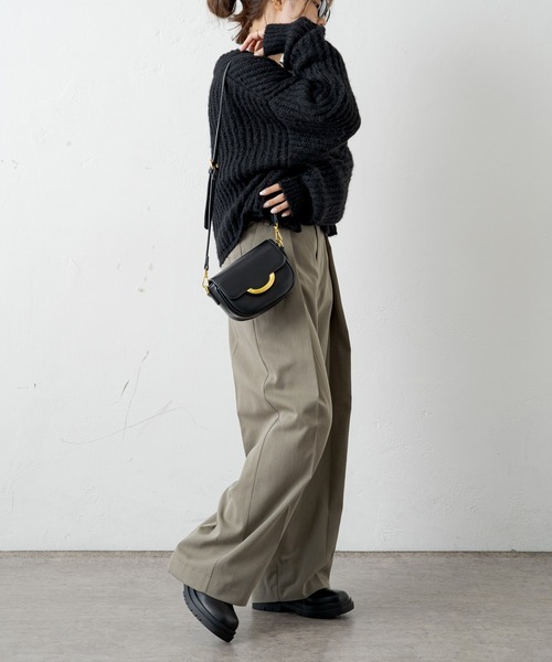 PUAL CE CIN（ピュアルセシン）の「【Du noir】デザインタックパンツ（その他パンツ・レディース・カーキ/ブラック・FREE）」の5枚目の写真