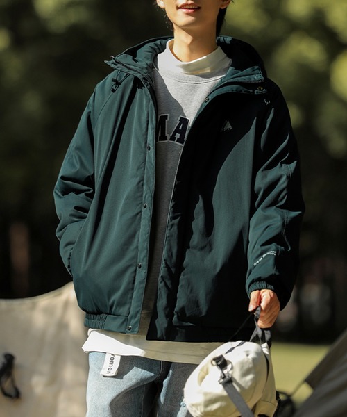 HOOK（フック）の「【HOOK】ワッペン刺繍中綿マウテンジャケット（ダウンジャケット/コート・メンズ・ブラック/ベージュ/グリーン・L/XL/XXL/M）」の3枚目の写真