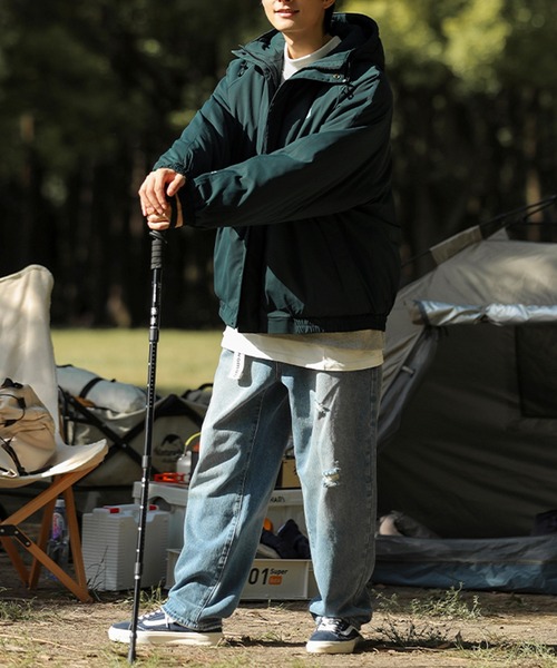 HOOK（フック）の「【HOOK】ワッペン刺繍中綿マウテンジャケット（ダウンジャケット/コート・メンズ・ブラック/ベージュ/グリーン・L/XL/XXL/M）」の4枚目の写真