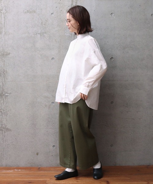 PAR ICI(パーリッシィ)の「VINTAGE16 無地/ギンガム/ストライプ ダブルスタンドシャツ(シャツ/ブラウス・レディース・その他/ブルー/ホワイト/ネイビー/サックスブルー/グレー・S/M)」の21枚目の写真