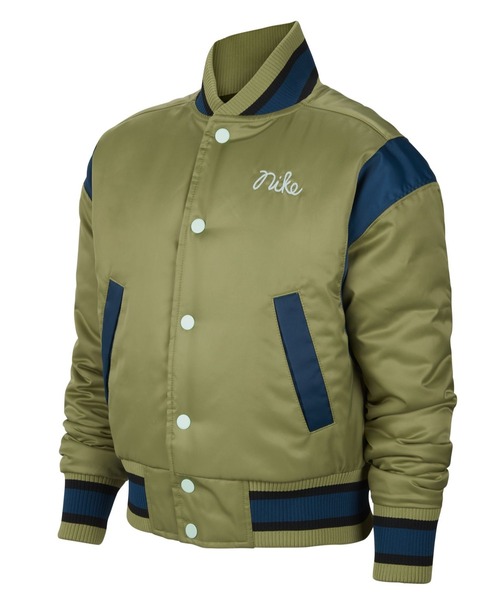 NIKE（ナイキ）の「ナイキ カルチャー オブ バスケットボール ジュニア (ボーイズ) ジャケット / Nike Culture of Basketball Big Kids' (Boys') Jacket（スタジャン・キッズ・グリーン系その他/レッド・L/XL/XS/S/M）」の2枚目の写真