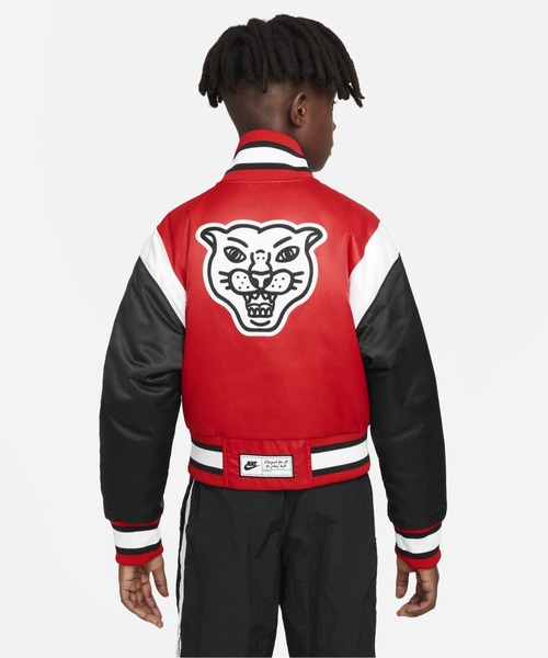 NIKE（ナイキ）の「ナイキ カルチャー オブ バスケットボール ジュニア (ボーイズ) ジャケット / Nike Culture of Basketball Big Kids' (Boys') Jacket（スタジャン・キッズ・グリーン系その他/レッド・L/XL/XS/S/M）」の6枚目の写真