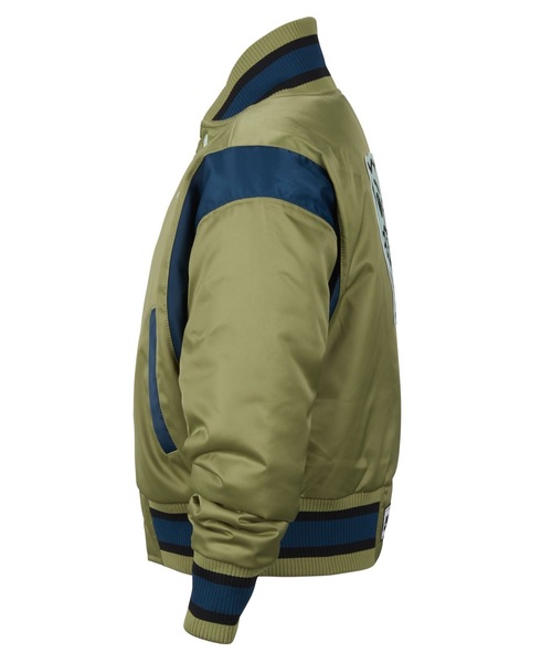 NIKE（ナイキ）の「ナイキ カルチャー オブ バスケットボール ジュニア (ボーイズ) ジャケット / Nike Culture of Basketball Big Kids' (Boys') Jacket（スタジャン・キッズ・グリーン系その他/レッド・L/XL/XS/S/M）」の4枚目の写真