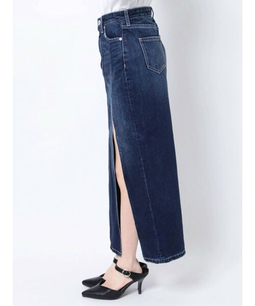 GYDA(ジェイダ)の「DEEPスリットLONGデニム スカートライクショートパンツ(デニムスカート・レディース・インディゴブルー/ライトブルー・SMALL/MEDIUM)」の12枚目の写真