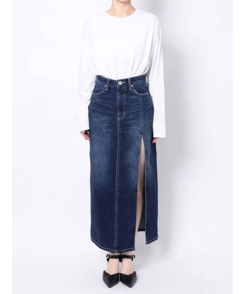 GYDA(ジェイダ)の「DEEPスリットLONGデニム スカートライクショートパンツ(デニムスカート・レディース・インディゴブルー/ライトブルー・SMALL/MEDIUM)」の18枚目の写真