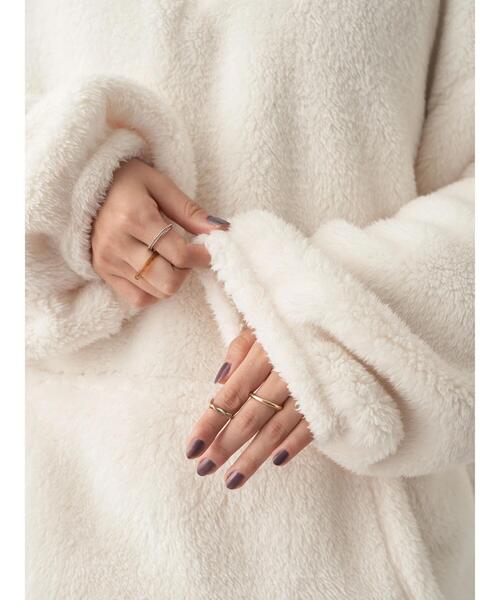 CRAFT STANDARD BOUTIQUE（クラフトスタンダードブティック）の「ハーフZIPボアパーカー（パーカー・レディース・ブラック/オフホワイト/ベージュ・L/M）」の13枚目の写真