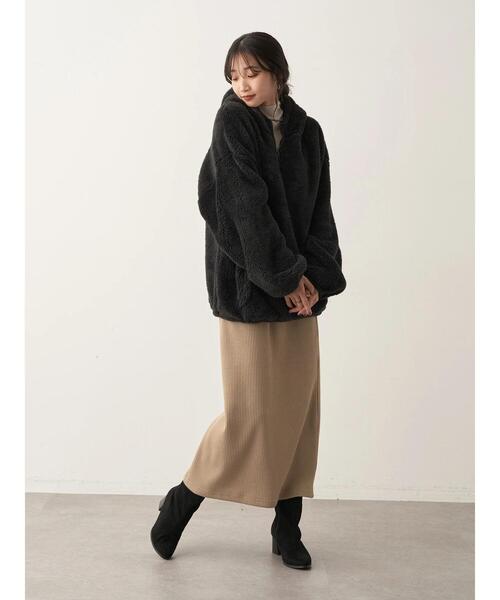 CRAFT STANDARD BOUTIQUE（クラフトスタンダードブティック）の「ハーフZIPボアパーカー（パーカー・レディース・ブラック/オフホワイト/ベージュ・L/M）」の19枚目の写真