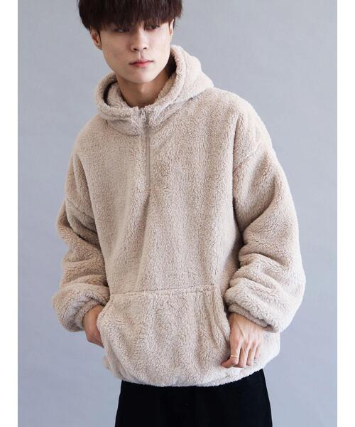 CRAFT STANDARD BOUTIQUE（クラフトスタンダードブティック）の「ハーフZIPボアパーカー（パーカー・レディース・ブラック/オフホワイト/ベージュ・L/M）」の20枚目の写真