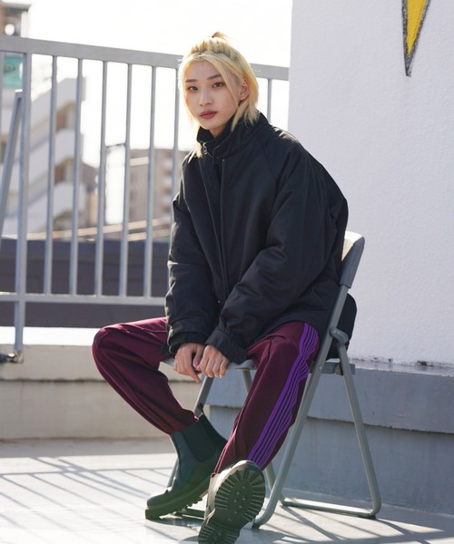 re_k by JUNRED（レクバイジュンレッド）の「re_k by JUNRED / ルーズ中綿ハリントンジャケット（ブルゾン・メンズ・ブラック/ワイン・S/M/L）」の11枚目の写真