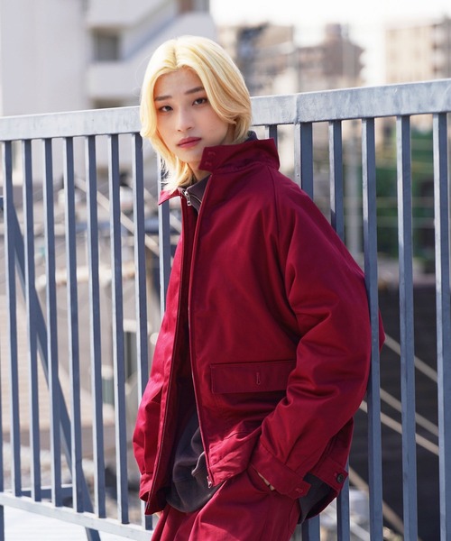 re_k by JUNRED（レクバイジュンレッド）の「re_k by JUNRED / ルーズ中綿ハリントンジャケット（ブルゾン・メンズ・ブラック/ワイン・S/M/L）」の12枚目の写真