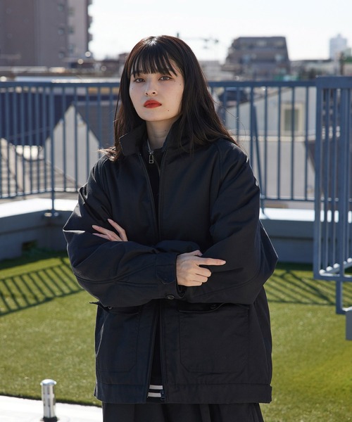 re_k by JUNRED（レクバイジュンレッド）の「re_k by JUNRED / ルーズ中綿ハリントンジャケット（ブルゾン・メンズ・ブラック/ワイン・S/M/L）」の16枚目の写真