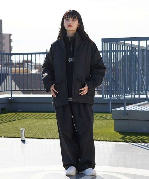 re_k by JUNRED（レクバイジュンレッド）の「re_k by JUNRED / ルーズ中綿ハリントンジャケット（ブルゾン・メンズ・ブラック/ワイン・S/M/L）」の19枚目の写真