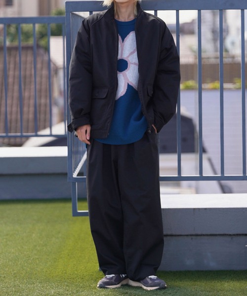 re_k by JUNRED（レクバイジュンレッド）の「re_k by JUNRED / ルーズ中綿ハリントンジャケット（ブルゾン・メンズ・ブラック/ワイン・S/M/L）」の22枚目の写真