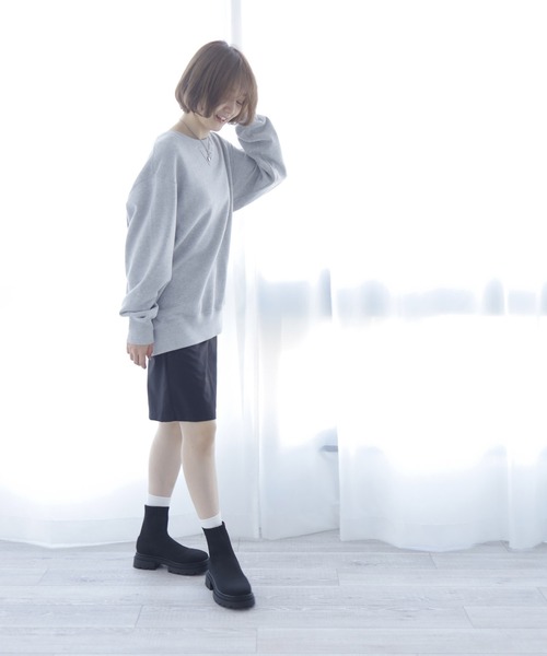 SESTO（セスト）の「厚底タンクソールのソックススニーカーブーツ（ブーツ・レディース・ブラック・S/M/L/LL/3L）」の4枚目の写真