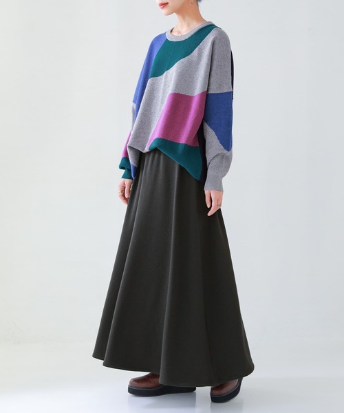 osharewalker（オシャレウォーカー）の「【廃盤】『裏シャギーフレアロングスカート』（スカート・レディース・キャメル/ブラック・2/1）」の11枚目の写真