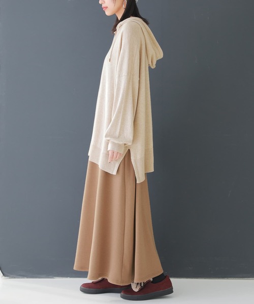 osharewalker（オシャレウォーカー）の「【廃盤】『裏シャギーフレアロングスカート』（スカート・レディース・キャメル/ブラック・2/1）」の5枚目の写真