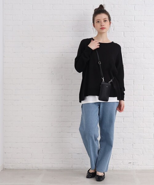 SHOO・LA・RUE（シューラルー）の「◆ファスナーポケット付きスマホショルダー（ショルダーバッグ・レディース・ライトグリーン/ブラック/アイボリー/シルバー/イエロー/グレー・00）」の16枚目の写真