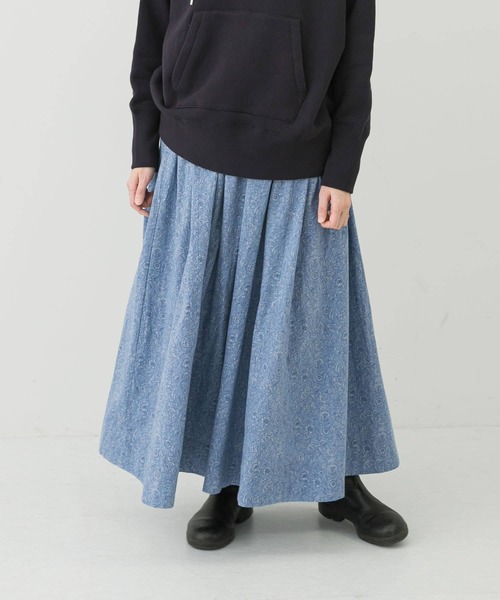 かぐれ（カグレ）の「コットンプリントギャザースカート（スカート・レディース・ブルー/ピンク・FREE）」の6枚目の写真