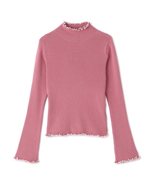 FREE'S MART(フリーズマート)の「配色メローリブハイネックニット(ニット/セーター・レディース・ブラック/ブルー/ピンク/ホワイト・FREE)」の4枚目の写真