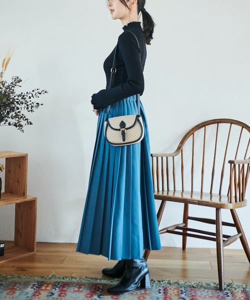 FREE'S MART(フリーズマート)の「配色メローリブハイネックニット(ニット/セーター・レディース・ブラック/ブルー/ピンク/ホワイト・FREE)」の21枚目の写真