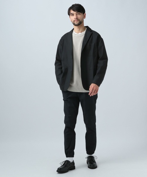 BAYFLOW（ベイフロー）の「ドビーストレッチジャケット（テーラードジャケット・メンズ・ブラック/グレー・MEDIUM/LARGE）」の9枚目の写真