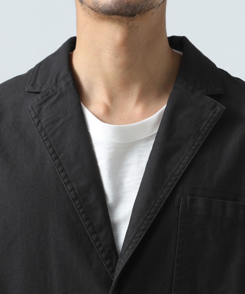 BAYFLOW（ベイフロー）の「ドビーストレッチジャケット（テーラードジャケット・メンズ・ブラック/グレー・MEDIUM/LARGE）」の12枚目の写真