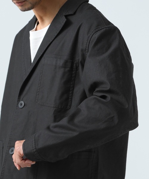 BAYFLOW（ベイフロー）の「ドビーストレッチジャケット（テーラードジャケット・メンズ・ブラック/グレー・MEDIUM/LARGE）」の14枚目の写真