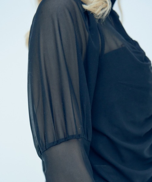 Solace（ソレイス）の「センターギャザーシアートップス（シャツ/ブラウス・レディース・ライトブルー/ブラック/ナチュラル・FREE）」の15枚目の写真