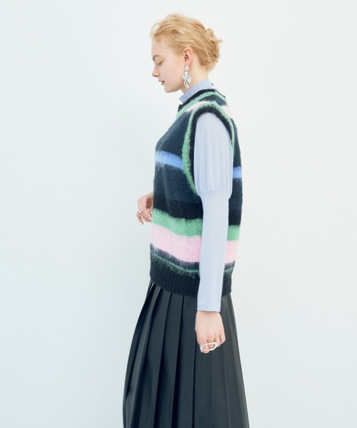 Solace（ソレイス）の「センターギャザーシアートップス（シャツ/ブラウス・レディース・ライトブルー/ブラック/ナチュラル・FREE）」の8枚目の写真